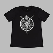 Load image into Gallery viewer, Goat Skull Pentagram T-shirt