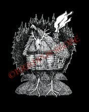 Load image into Gallery viewer, Baba Yaga Hut - Slavic Folklore T-shirt
