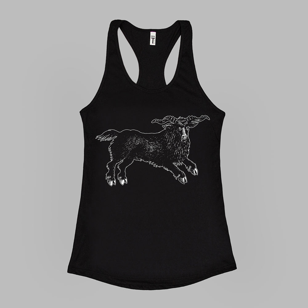 Women's Black Goat Tank Top