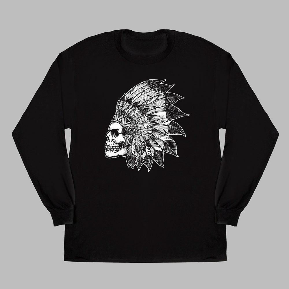 Skull Chief Biker Long Sleeve Shirt