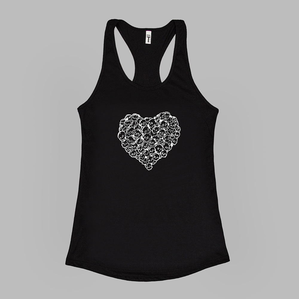 Women's Heart of Skulls Tank Top