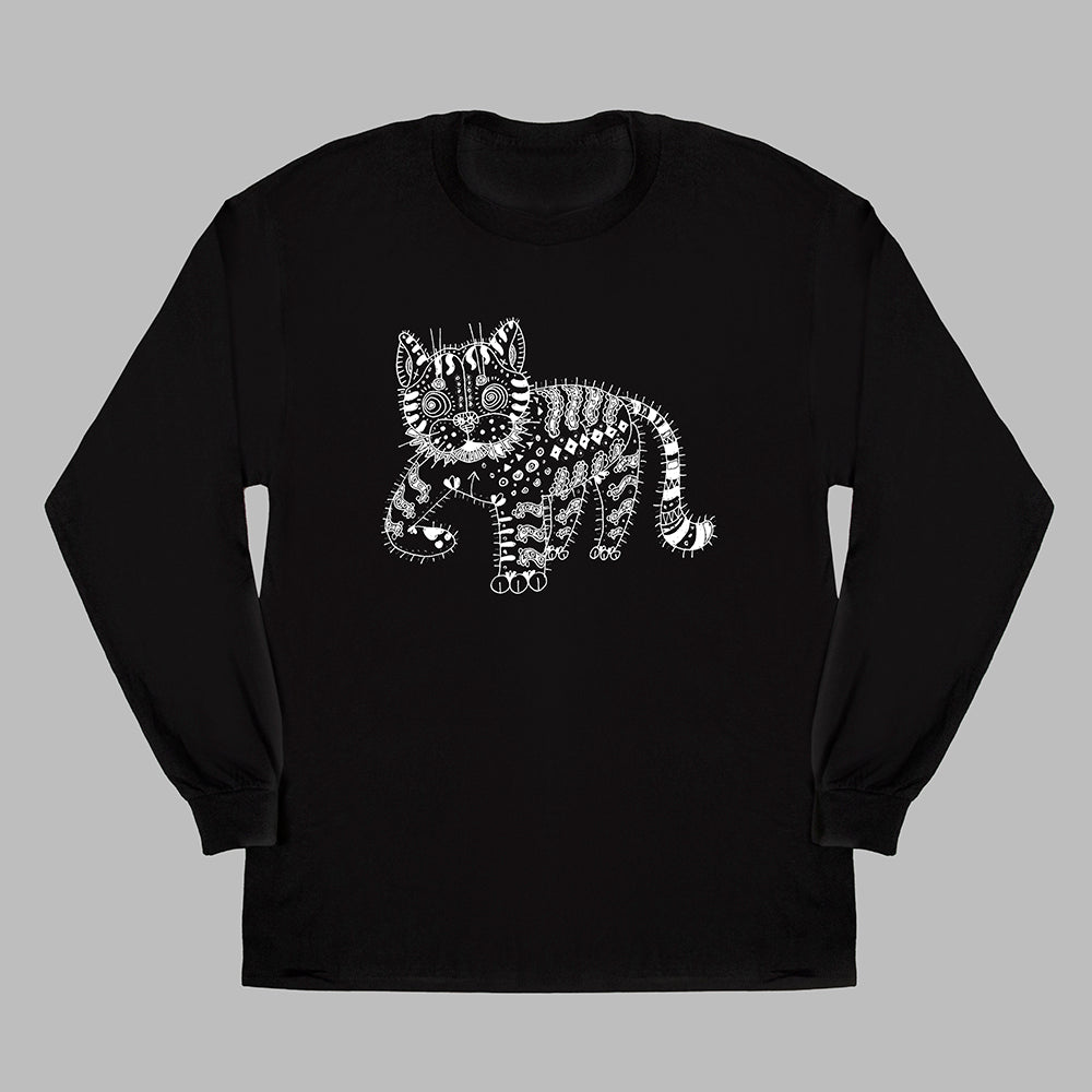 Bayun the Dream Cat - Slavic Folklore Long Sleeve Shirt