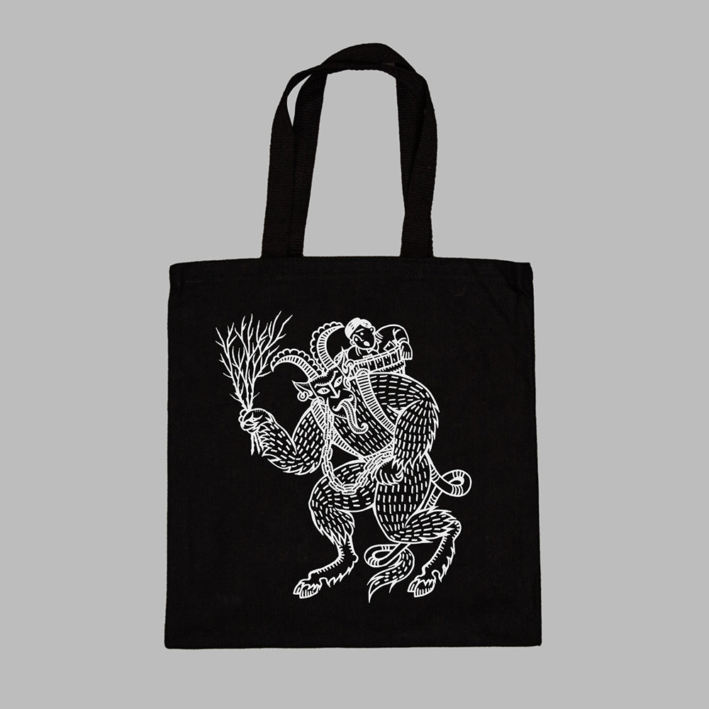 Cartoon Krampus Tote Bag