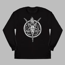 Load image into Gallery viewer, Goat Skull Pentagram  Long Sleeve Shirt
