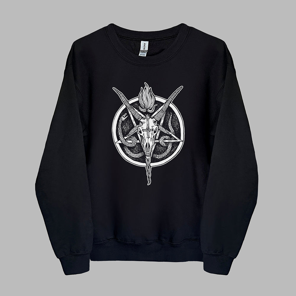 Goat Skull Pentagram Sweater